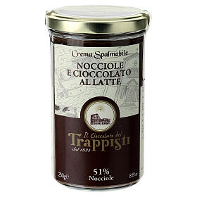 Crème de noisettes au chocolat au lait Trappistes Frattocchie 250 g