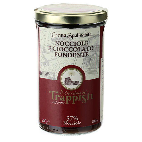 Crème de noisettes et chocolat noir Trappistes Frattocchie 250 g 1