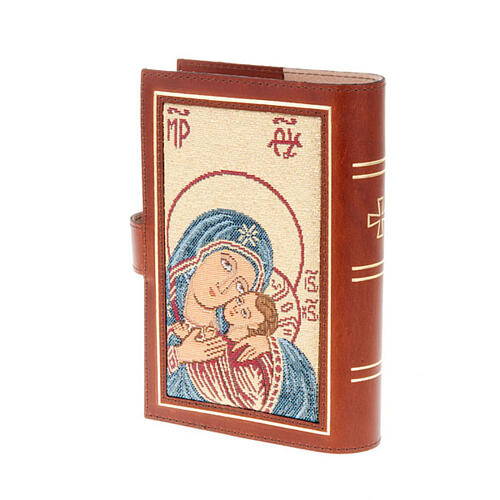 Einband aus Echtleder mit Pantokrator und Madonna mit Jesuskind (4 Bände) 5