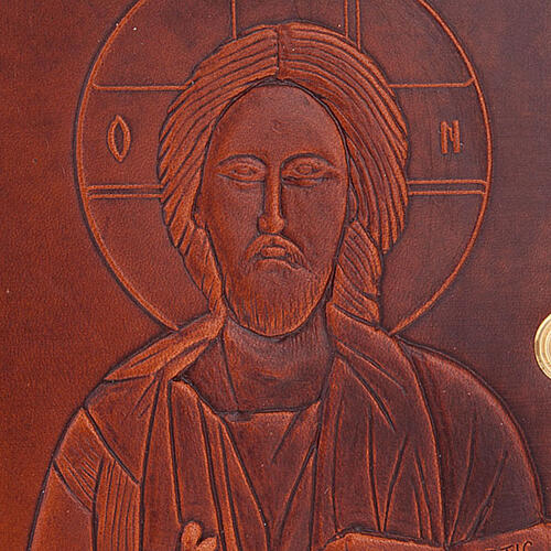 Mappe aus Echtleder mit Christus und Madonna mit dem Jesuskind (4 Bände) 2