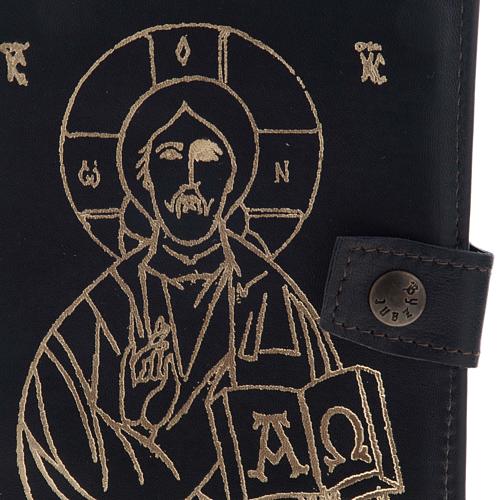 Couverture liturgie 4 vol. cuir noir Pantocrator 3