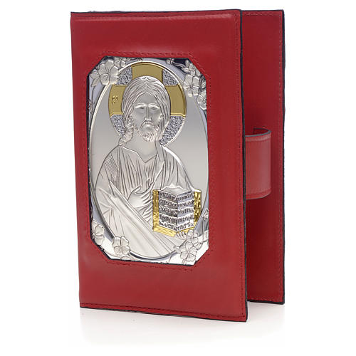 Breviary cover in genuine leather with Christ Pantocrator plate 1