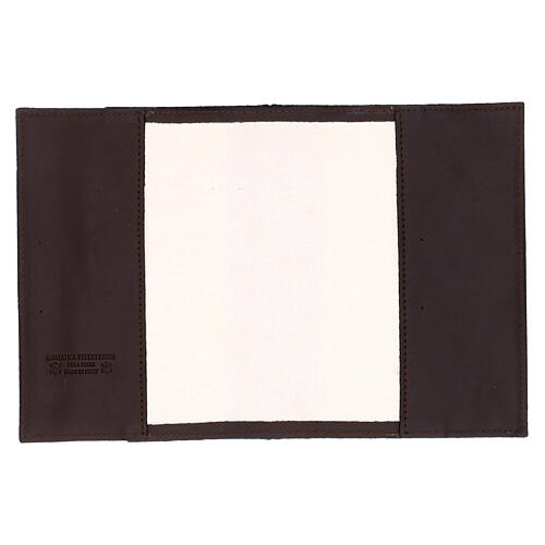 Einband fűr Stundengebet aus dunkelbraunem Leder mit Bild der Heiligen Familie (4 Bände) 3