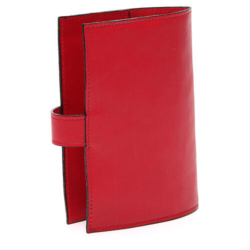 Einband (4 Bände) aus rotem Leder mit Bild vom Pantokrator 3