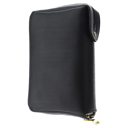 Couverture Liturgie des heures 4 vol. croix IHS cuir brun fermeture éclair 2