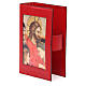Brevier-Einband (4 Bände) aus rotem Leder mit Piktographie von Giottos letztem Abendmahl s2