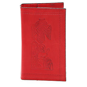 Custodie lit. ore vol. unico: Copertina Lit. vol. unico pelle rossa S. Francesco impresso