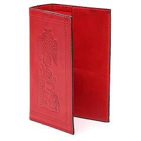 Custodie lit. ore vol. unico: Copertina Lit. vol. unico pelle rossa S. Francesco impresso