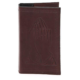 Capas Liturgia das Horas Volume Único: Capa Liturgia vol. único couro castanho escuro Mãos Juntas