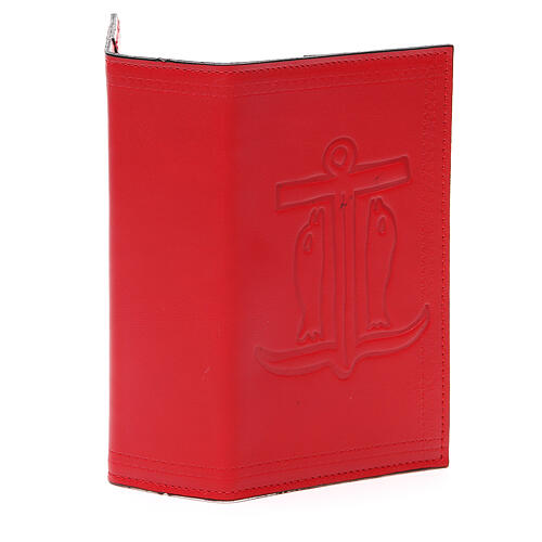 Liturgie-Mappe (Einzelband) aus rotem Leder mit Rettungsanker 4