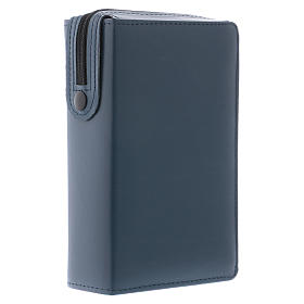 Custodie lit. ore vol. unico: Copertina pelle lampo blu per liturgia volume unico