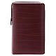 Couverture cuir fermeture éclair bordeaux pour liturgie quatre volumes italien 20 x 13 cm s1
