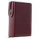 Couverture cuir fermeture éclair bordeaux pour liturgie quatre volumes italien 20 x 13 cm s2