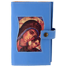 Custodia Liturgia delle ore 4 volumi azzurra con Madonna di Kiko