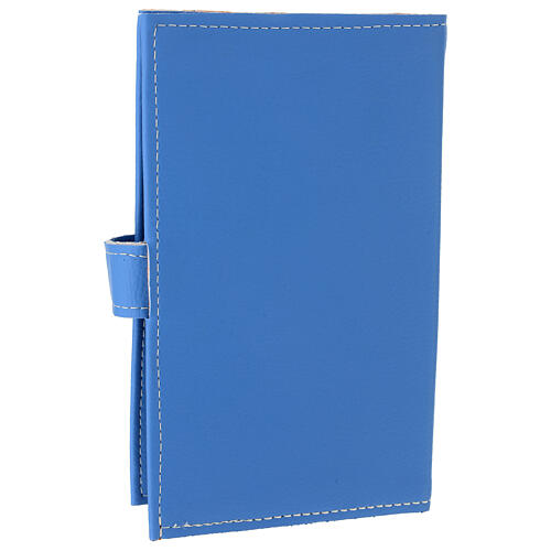 Custodia Liturgia delle ore 4 volumi azzurra con Madonna di Kiko 3