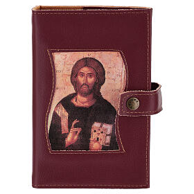 Custodia lit. de le Horas Cristo Libro chiuso 18x10x5 cm bordeaux