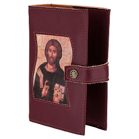 Custodia lit. de le Horas Cristo Libro chiuso 18x10x5 cm bordeaux