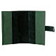 Étui 4 vol. cuir véritable, visage du Christ vert s6