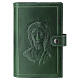 Capa 4 vol. couro verdadeiro rosto de Cristo verde s1