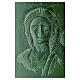 Capa 4 vol. couro verdadeiro rosto de Cristo verde s2