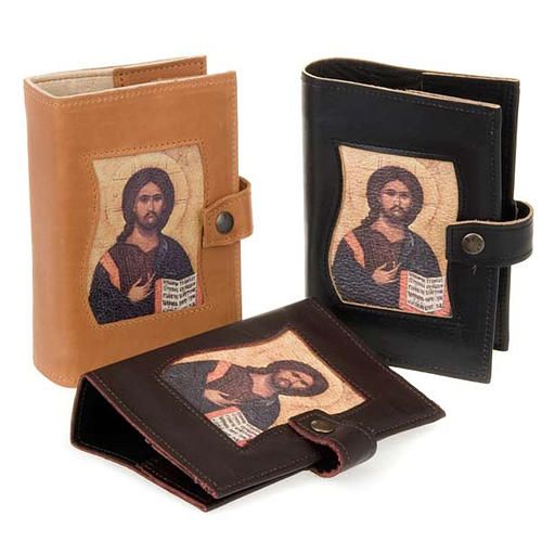 Breviary cover in leather with Christ Pantocrator image 1