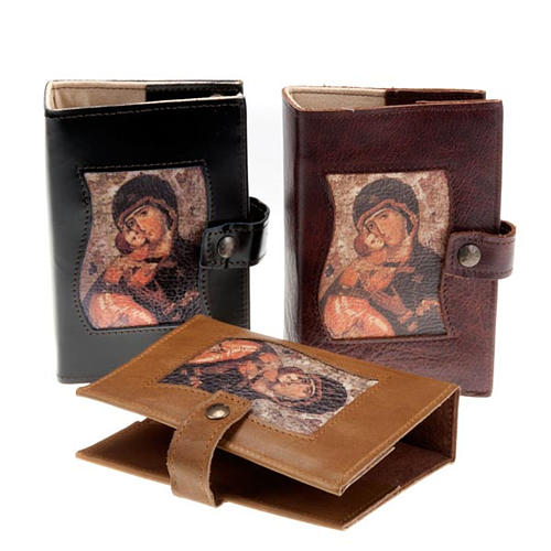Breviary cover in leather with Our Lady image 1