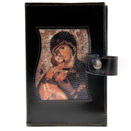 Breviary cover in leather with Our Lady image 2