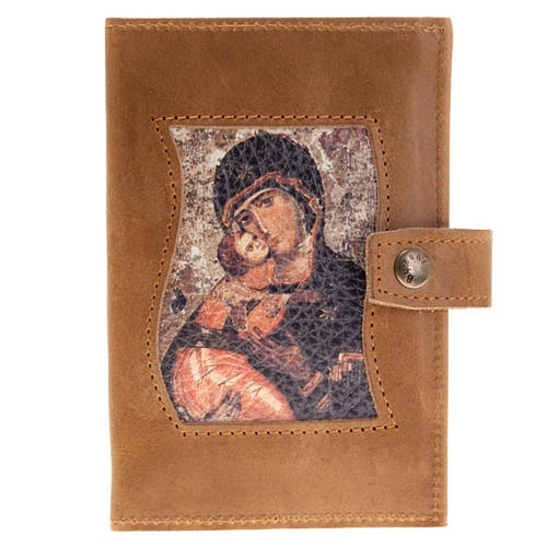 Breviary cover in leather with Our Lady image 3
