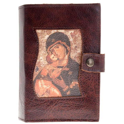 Breviary cover in leather with Our Lady image 4