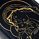 Mappe aus schwarzem Leder mit goldfarbigem Pantokrator und Madonna, Einzelband s3