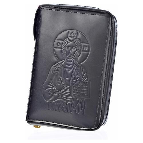 Liturgie-Einband aus schwarzem Leder mit Pantokrator und Madonna (4 Bände) 7