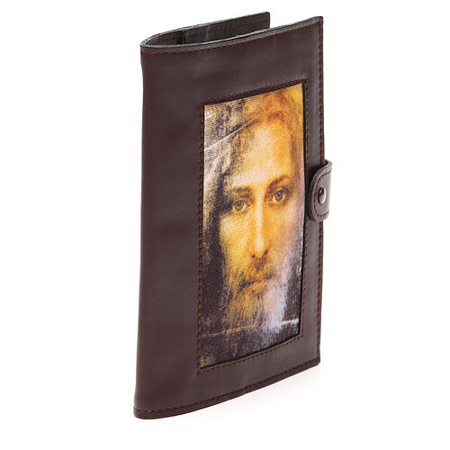 Liturgie-Mappe (4 Bände) aus dunkelbraunem Leder mit heiligem Gesicht 4