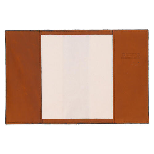 Capa para Lit. Horas 4 vol. castanho couro Cristo impresso 3