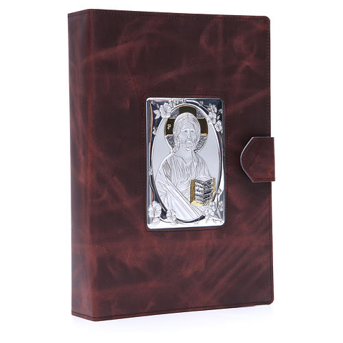 Lectionary cover with Snap in Silver Leather 3