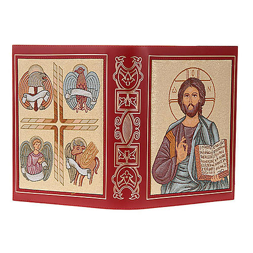 Embroidered Pantocrator Missal Cover in Real Leather 2