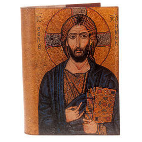 Capa para Lecionário Couro Natural com Ícone de Jesus Pantocrator