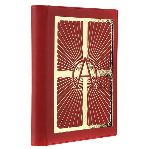 Lectionary cover in real leather, Alpha and Omega 4