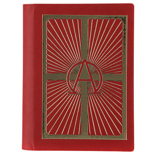 Lectionary Cover in Real Leather with Alpha and Omega 2