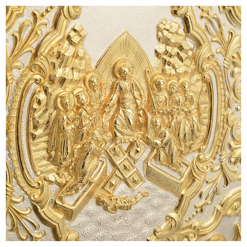 Lectionary cover in gold brass with Crucifixion scene 7
