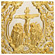 Lectionary cover in gold brass with Crucifixion scene s5