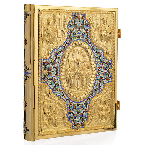 Lectionary cover in gold brass with varnishes 9