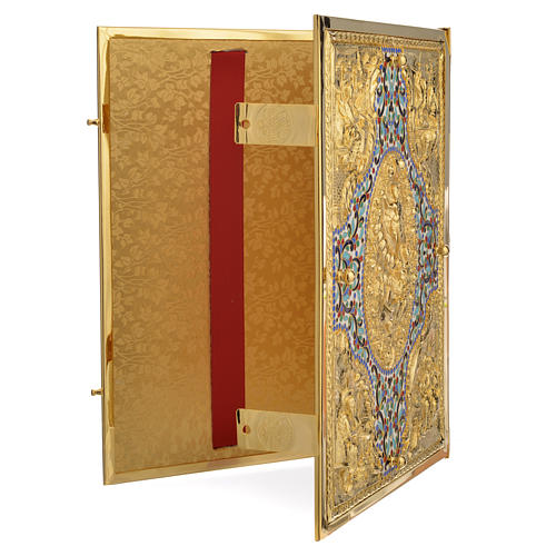 Lectionary cover in gold brass with varnishes 11