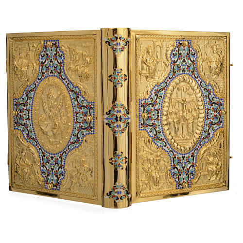 Lectionary cover in gold brass with varnishes 13