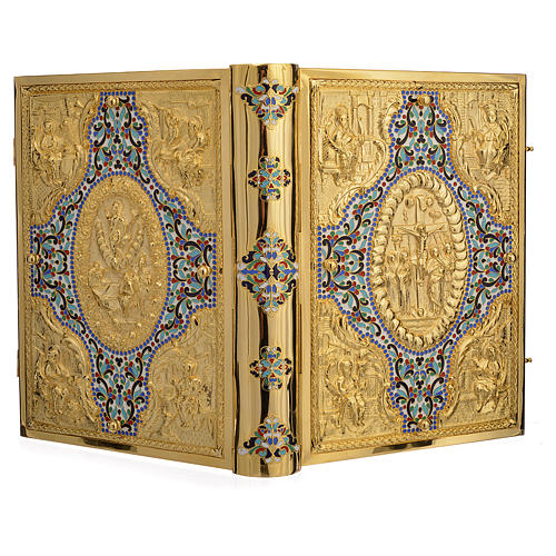 Lectionary cover in gold brass with varnishes 5