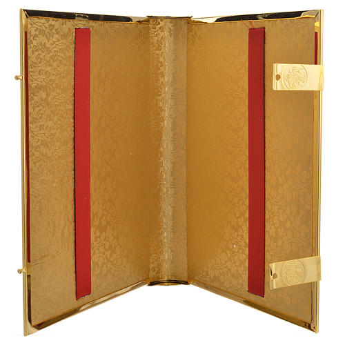 Couverture lectionnaire laiton doré avec émaux 4