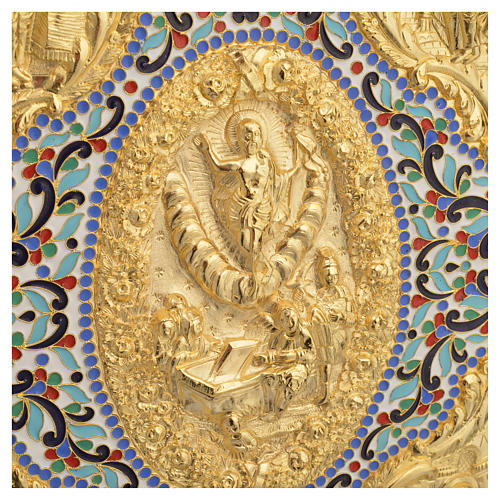 Capa de Evangeliário e Lecionário Latão Dourado com Esmaltes 16