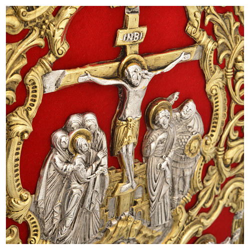Lectionary cover in gold brass with Jesus on cross image 5