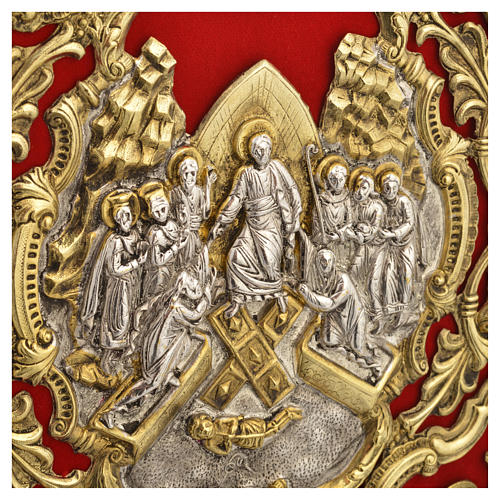 Lectionary cover in gold brass with Jesus on cross image 7