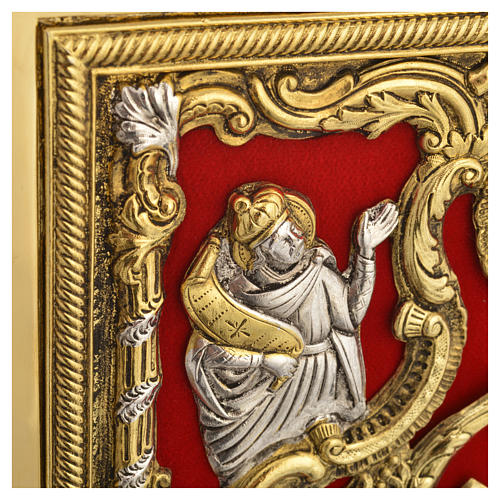 Lectionary cover in gold brass with Jesus on cross image 8