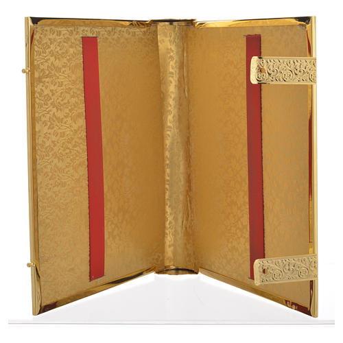 Couverture lectionnaire laiton doré avec émaux Christ et Évangélistes 5
